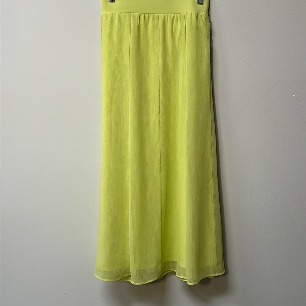 Ruby Rd. Lime Green Sheer Lined Elastic Waist Flo… - image 1